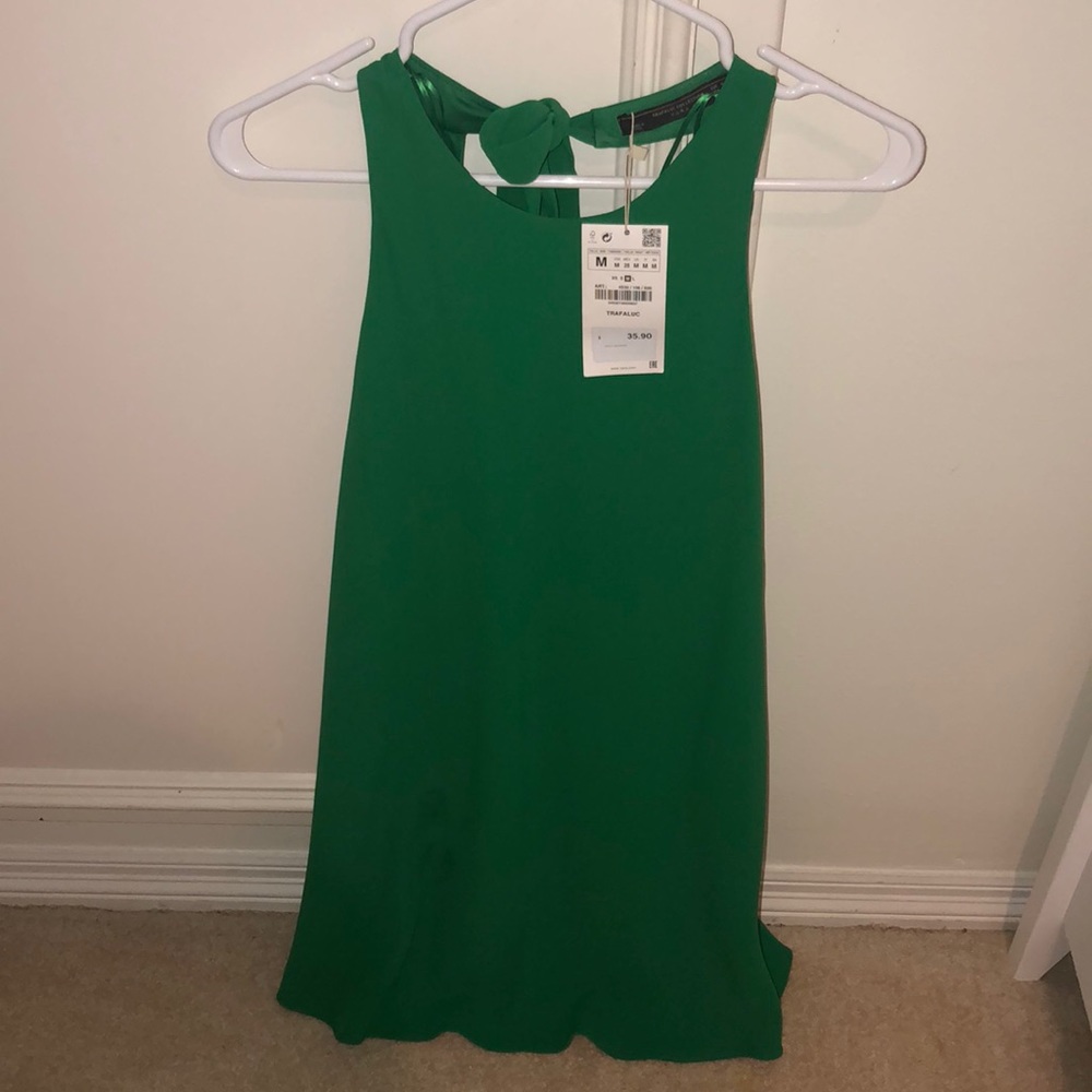 Emerald green zara dress